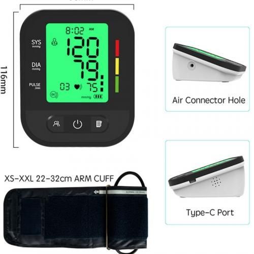 Portable Blood Pressure Meter Household Sphygmomanometer 