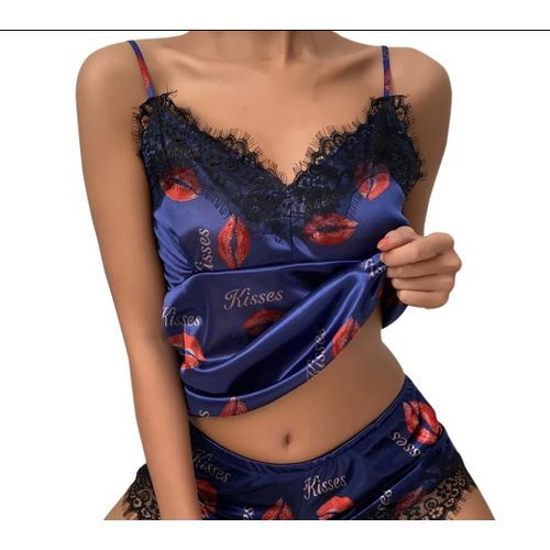 Women's Satin Lace Pyjamas Sleepwear Set
